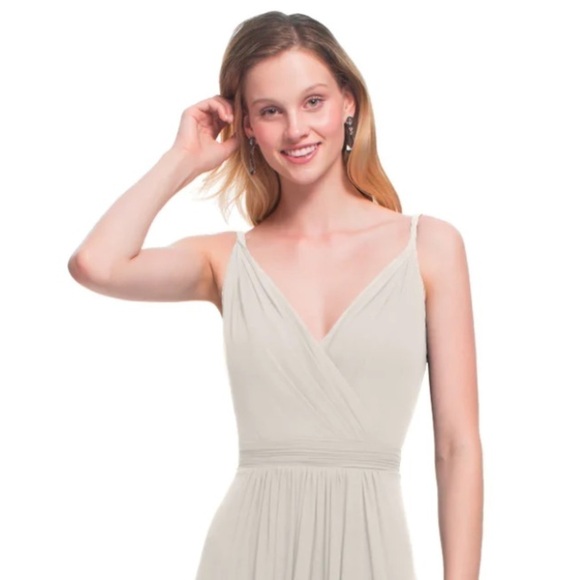 BILL LEVKOFF Sz 8 Bridesmaid Desert Grey Dress Style 7021 - Picture 3 of 8